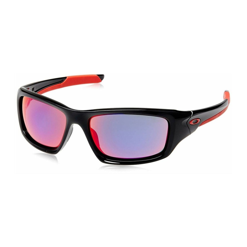 Oakley Valve Polished Black Rectangular Positive Red Iridium Lens Men S