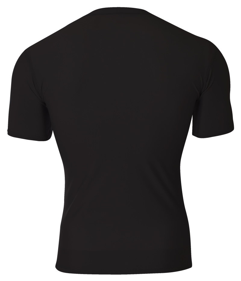 A4 NB3130 Youth Short Sleeve Compression Crew - Black - L