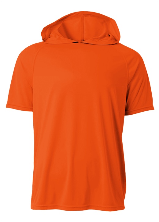 A4 Short Sleeve Hooded Tee Athletic Orange