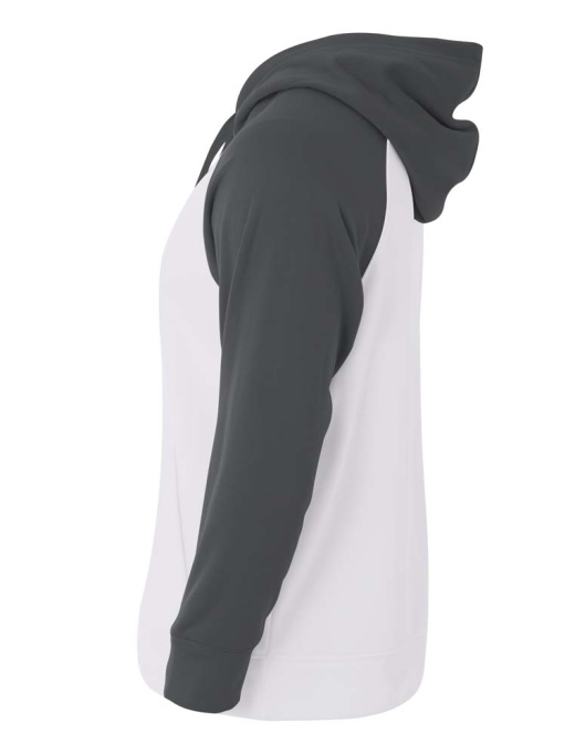 A4 N4234 Men's Color Block Tech Fleece Hoodie - Black/ Graphite - XL