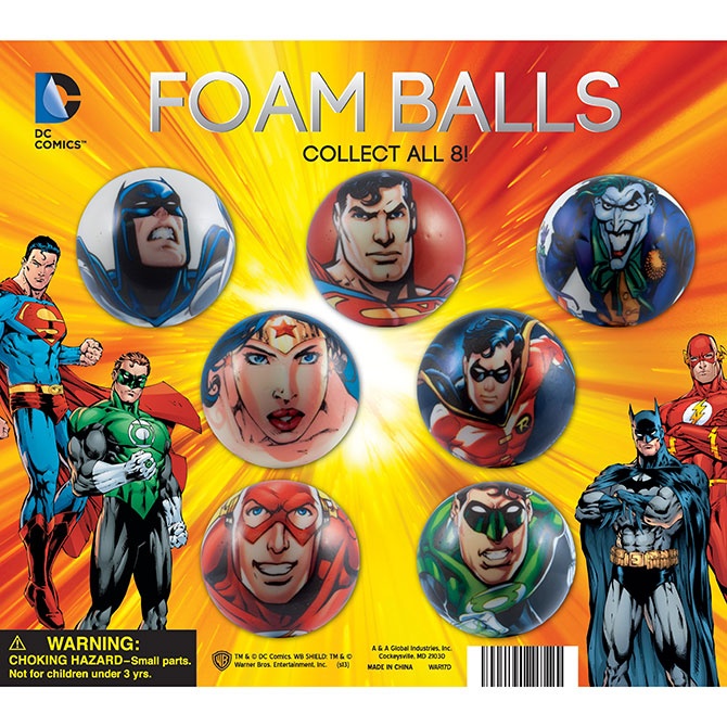 DC Comics Foam Ball Display Card