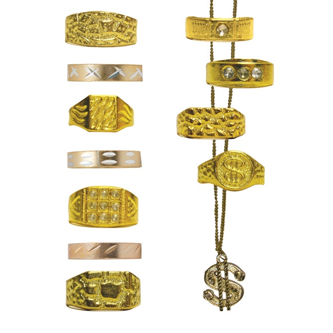 California Gold Jewelry Assortment (100 Pieces)