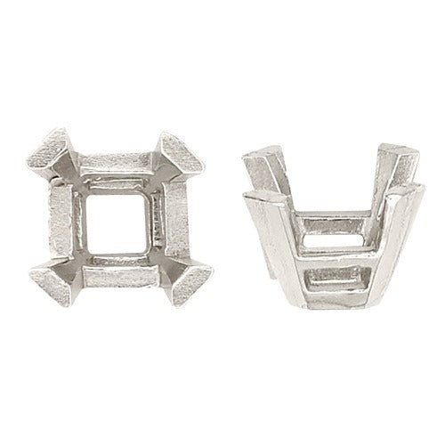 14K White Square Tapered Setting