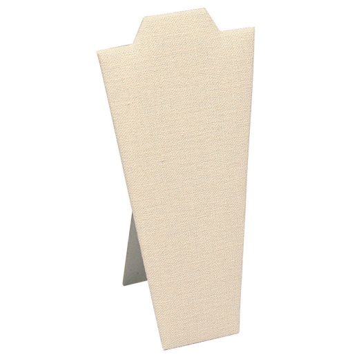 Easel-Back Neck Form Displays In Linen, 4.25" W X 8.88" h