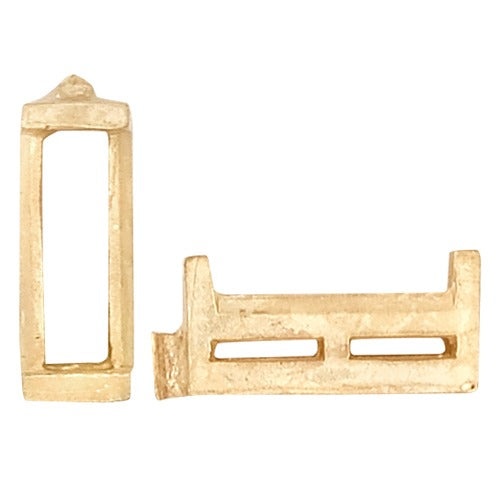 14K Yellow Straight Baguette W/ Airline & Single Prong