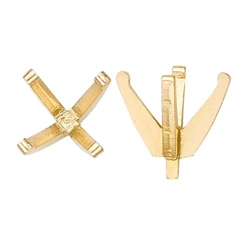 14K Yellow 4-Prong Low Setting W/ Peg