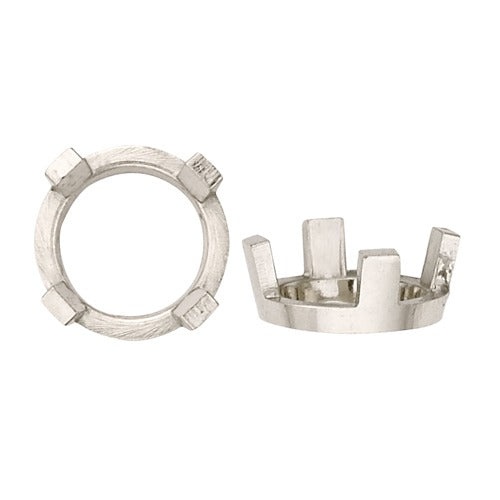14K White Round 4-Prong Low-Low Setting Diamond