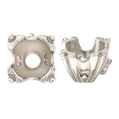 14K White Fish Tail Center Head