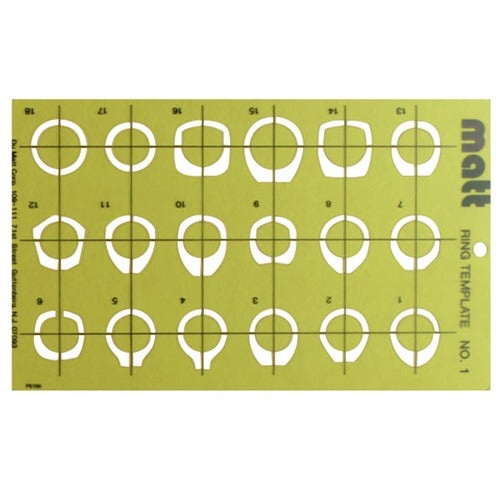 Matt Rings Templates - 18 Different Profiles for Men's and Ladies' Rings