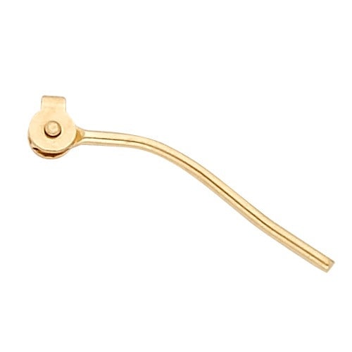 14k Yellow Hinged Curved Top Wire - 14.36Mm