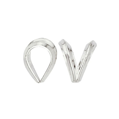 14K White Knife Edge Rabbit Ear Bail