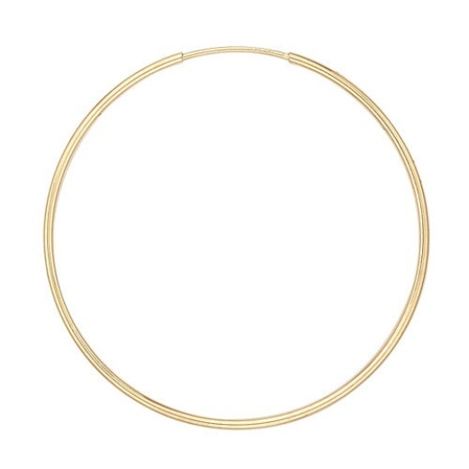 14K Yellow Endless Hoop Earring