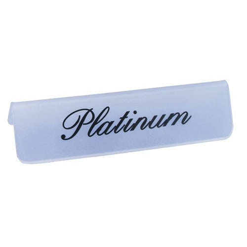 14 Kt. Gold Plastic Showcase Signs in White, 4 inches Long