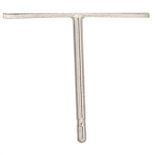 14K White Friction T-Bar Post