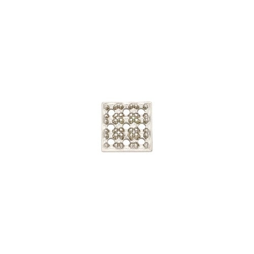 14k White Square Cluster Top - 9 x 9 Mm