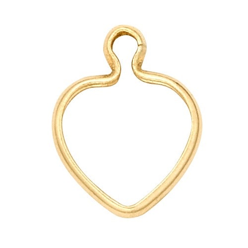 14k Yellow Heart Shape Wrap Tite Single Ring
