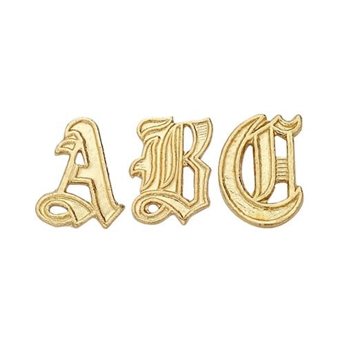 14K Yellow Old English Initial Pendant