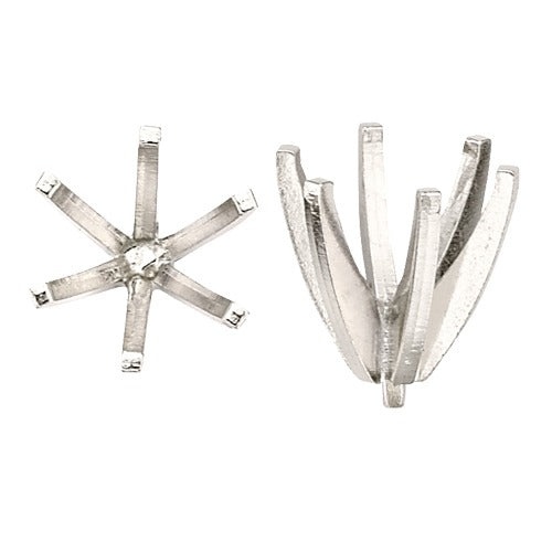 Platinum 6-Prong Round High Setting W/ Peg