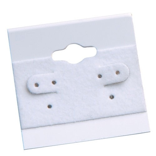 Flocked Hanging Display Cards For 3 Pairs Hoop Or Stud (Pk/200), 1.5" L X 1.5" w