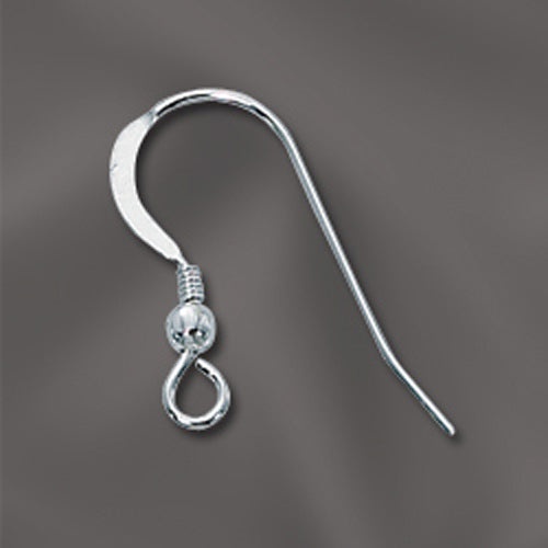 Sterling Silver Earring Wire W/ Bead - .027" Wire