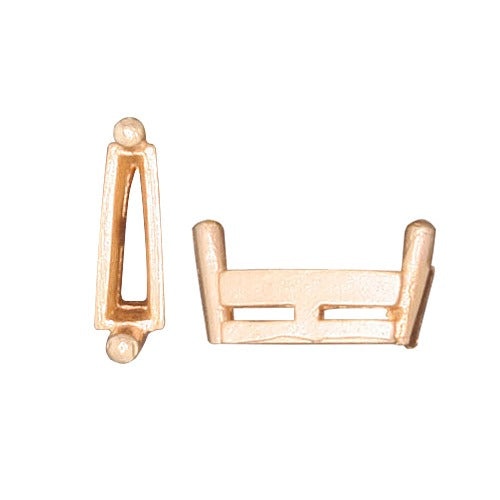 14K Yellow Tapered Baguette Setting W/ Airline & Single Prong