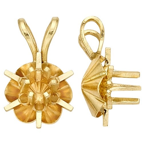 14K Yellow Starburst Pendant