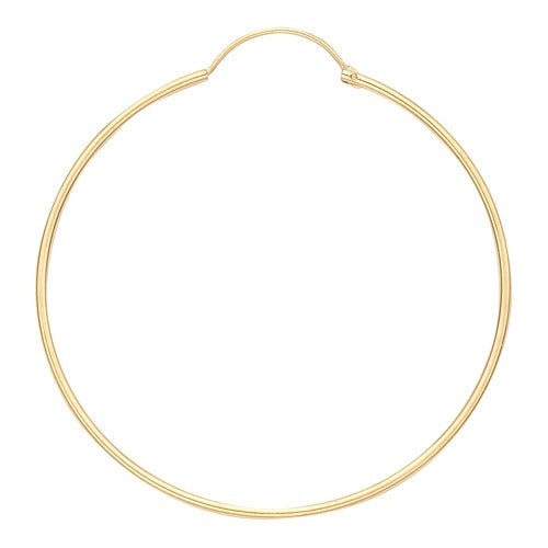 14K Yellow Hinged Hoop Earring