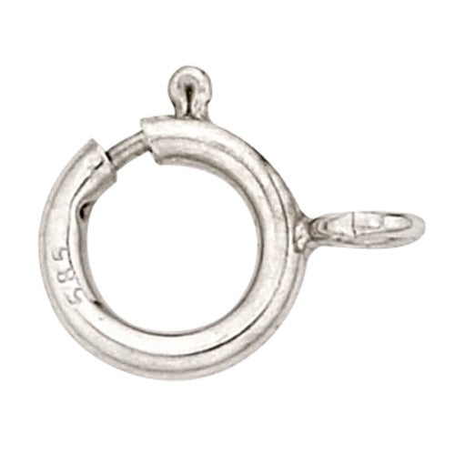 14K White Gold Spring Ring