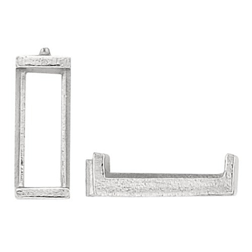 14K White Straight Baguette Setting