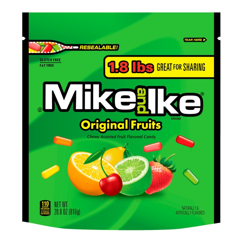 Mike & Ike® Original Fruits Stand Up Bag 6/1.8Lb