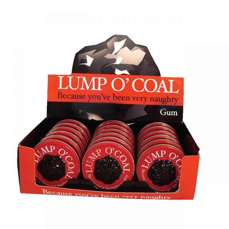 Lump O' Coal Gum Tins 12Ct