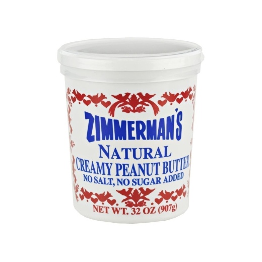 Zimmerman's Natural Peanut Butter, No Salt 6/32Oz