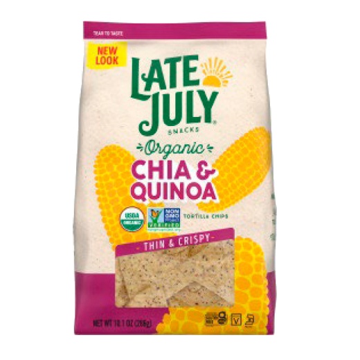 Organic Chia & Quinoa Tortilla Chips 9/10.1Oz