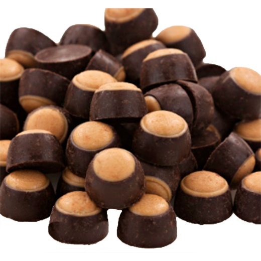 Mini Dark Chocolate Flavored Peanut Butter Buckeyes - 10Lb