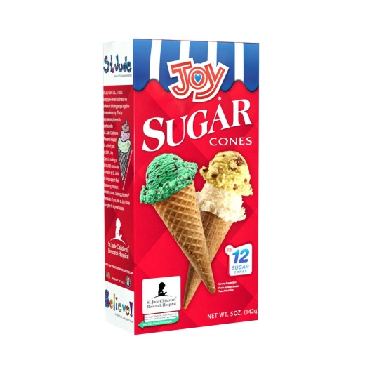 Joy Cone Sugar Cones 12/12Ct - Perfect for Ice Cream and Desserts