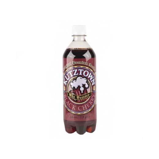 Kutztown Black Cherry Soda 24/24Oz - Caffeine Free Cherry Flavor