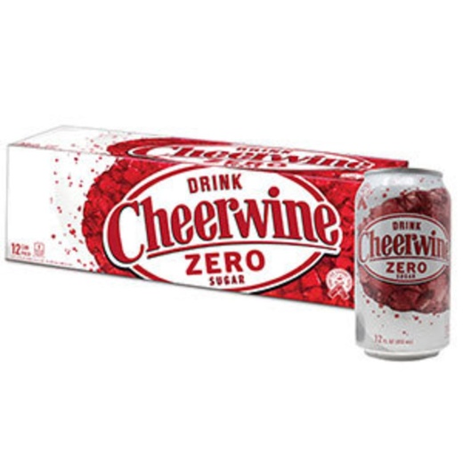 Cheerwine Zero, Cans 12/12Oz – Sugar-Free Cherry Soda