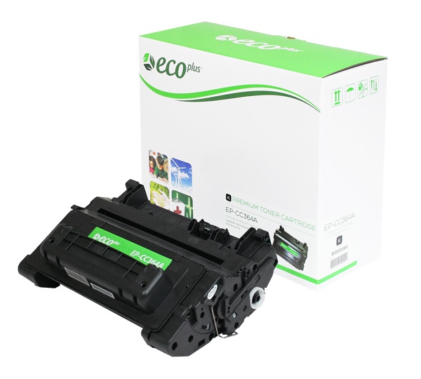 Hewlett Packard OEM CC364A Ecoplus Re Remanufactured man Toner Cartridge: Black, 10K Yield
