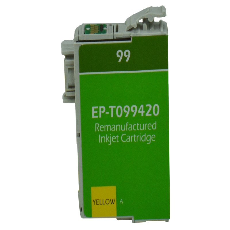 Epson OEM 99, T099420 Remanufactured Inkjet Cartridge: Yellow, 535 Yield, 9ml
