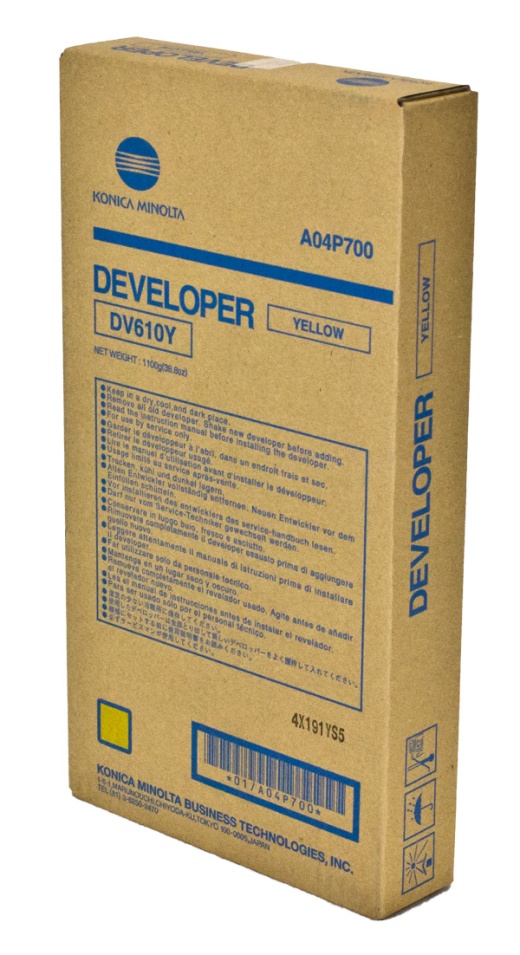 Konica Minolta OEM A04P700/DV610Y Yellow Developer - 200K Yield