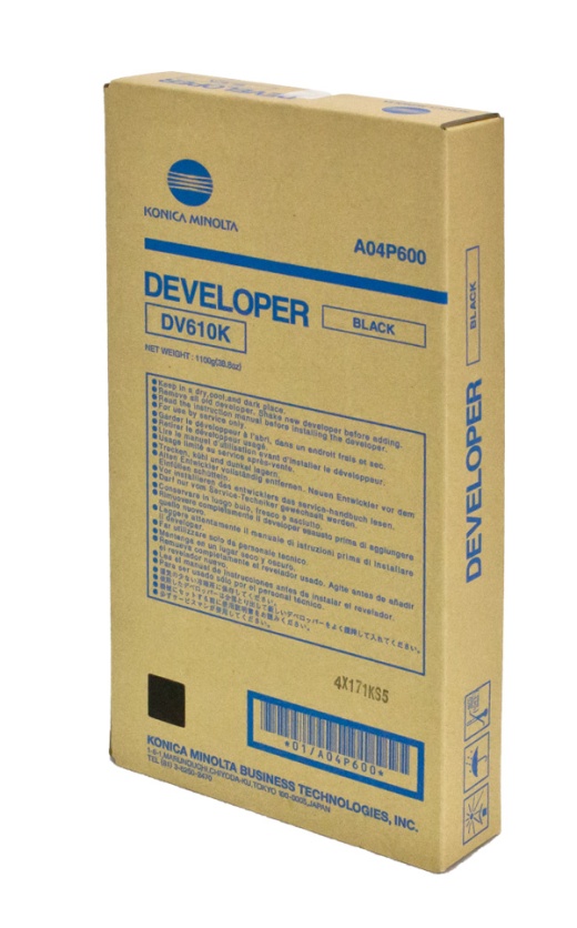 Konica Minolta OEM A04P600/DV610BK Developer: Black, 200K Yield