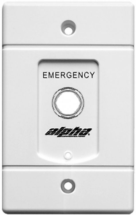 Emergency Push Stat.-Momentary. Fits Over 1-Gang Electrical Back Box (Flush Or Surface) (Low Voltage Spst Button)