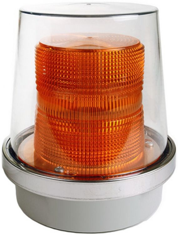 120Vac Flashg Beac-W/Cov-Amber. Can Be Used Indoors Or Outdoors