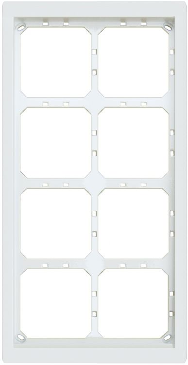 4Hx2w Module Panel Frame-White. Requires Upg8/2 Flush Box Or Apg8/2W Surface Box Includes 8 Mvrw Locking Strips