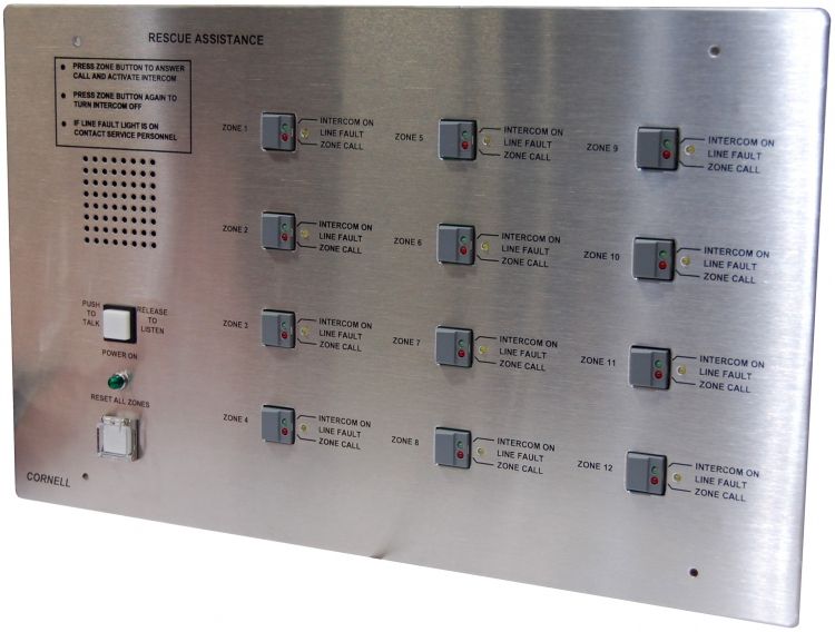 12 Unit Area Of Rescue Mas-Aud. Requires Bb-42 Flush Back Box. Used With #4201B/V Or 4201B/Vm Call-In Remote Stations