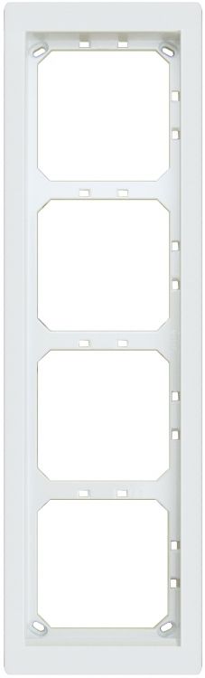 4Hx1w Module Panel Frame-White. Requires Upg4 Flush Box Or Apg4w Surface Box Includes 4 Mvrw Locking Strips