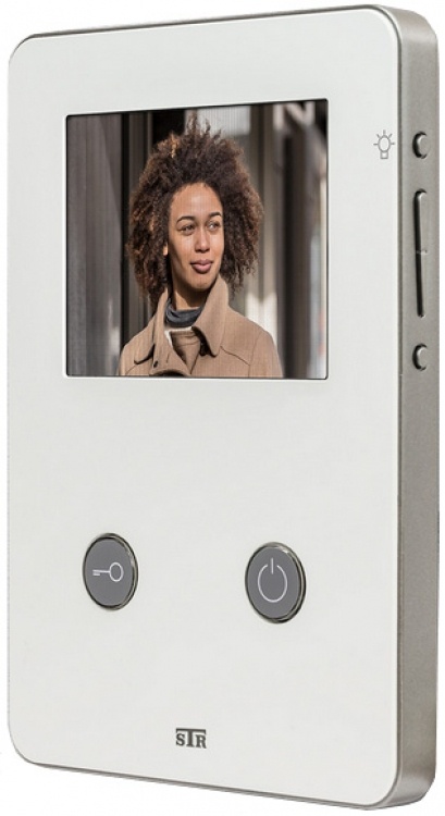 2-Wire Surf Col. Monitor-White. No Internal Communications Qwikbus Series (2-Wire) (Maximum 5 Units In Apt.)