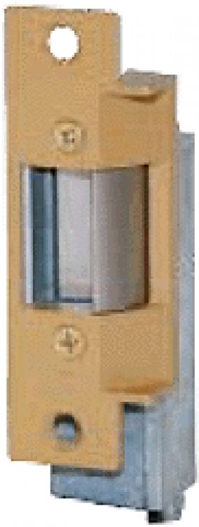 24Vdc Fail Safe Door Strike-Br. Operates On 24Vdc Designed For 'Fail-Safe' Operation - Brass Finish