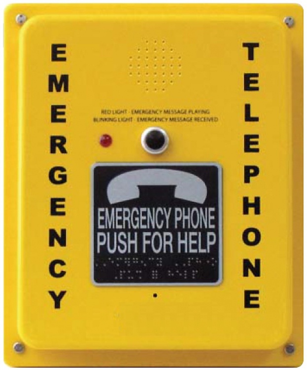 Em Teleph Call Box-Landln-Yell. Yellow Finish For Landline Phone Connection - Surface Mt. In Nem4 Rated Enclosure