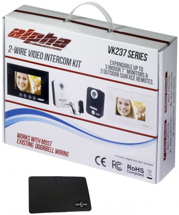 Color Videointercom Kit+Dl237. Includes 1- Vk237ws Video- Intercom Kit Plus 1- Dl237 Doorlinq And Power Supply